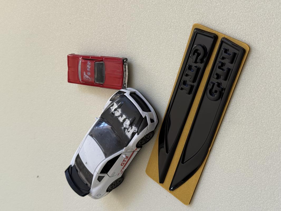 Volkswagen Piano Black GTI Bıçak Çamurluk Arması 3M 3D ABS