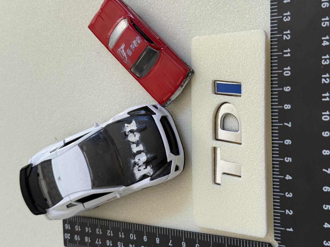 Volkswagen TDI Krom-Mavi Bagaj Yazısı 3M 3D ABS