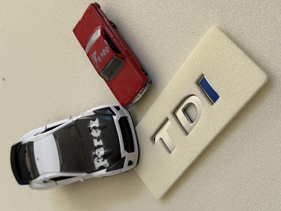 Volkswagen TDI Krom-Mavi Bagaj Yazısı 3M 3D ABS