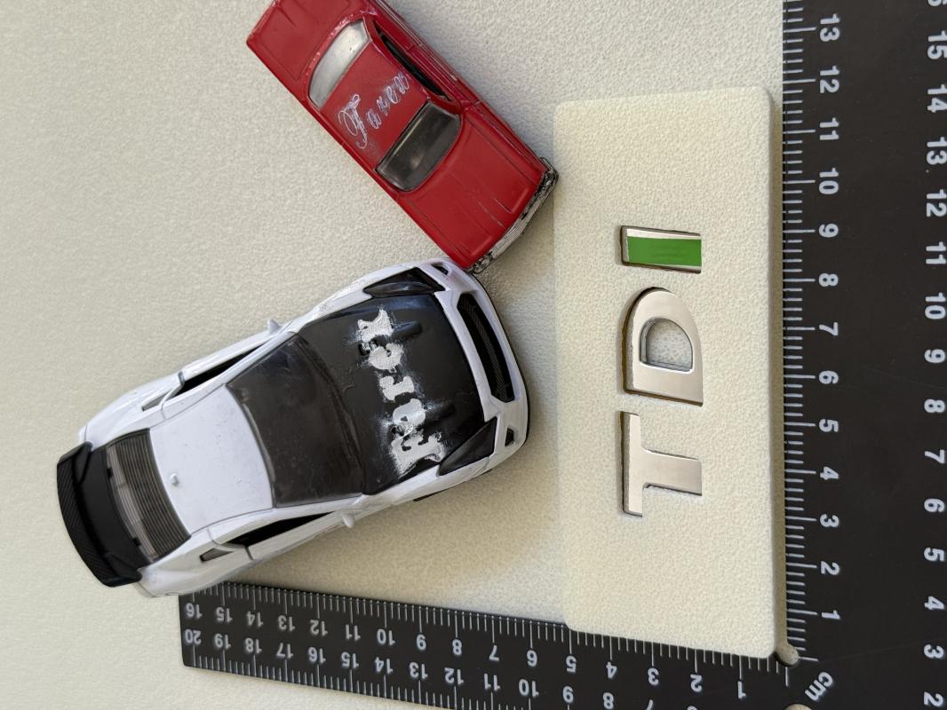 Volkswagen TDI Krom-Yeşil Bagaj Yazısı 3M 3D ABS