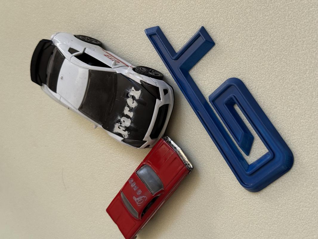 GT Mavi (Mustang Uyumlu) Çamurluk Yazısı 3M 3D ABS