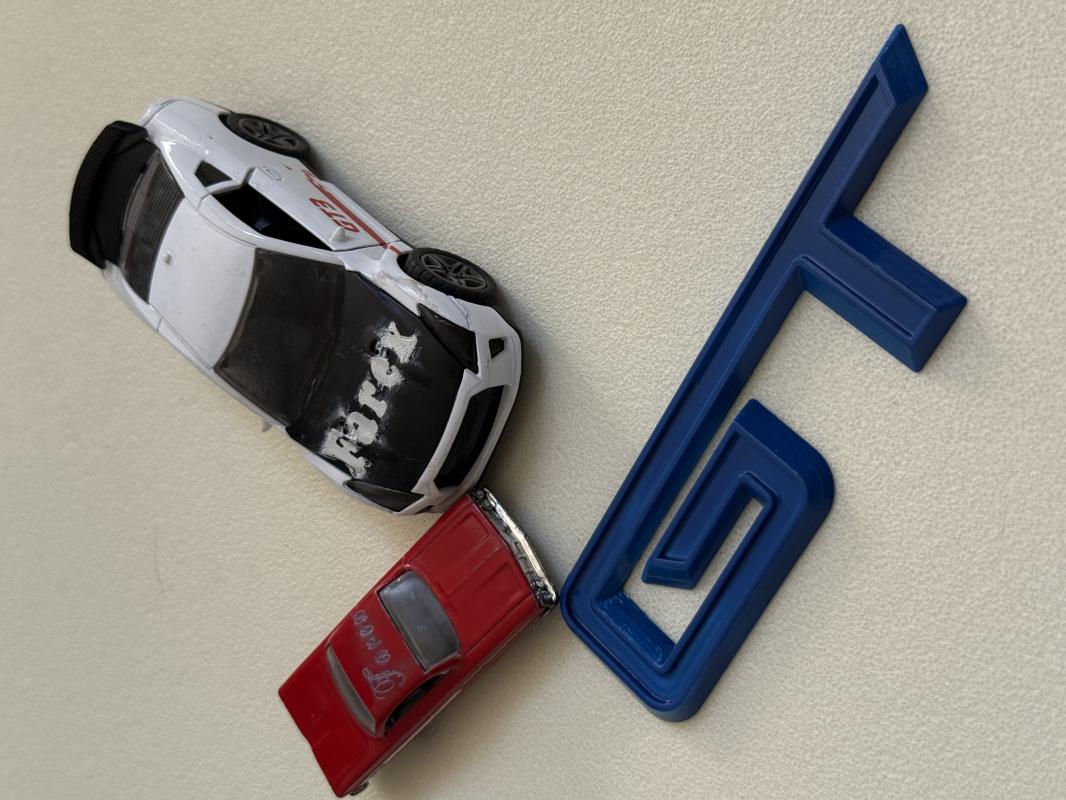 GT Mavi (Mustang Uyumlu) Çamurluk Yazısı 3M 3D ABS