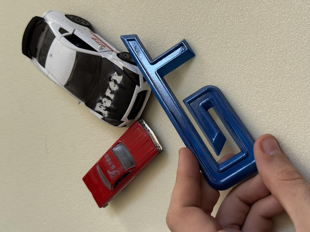 GT Mavi (Mustang Uyumlu) Çamurluk Yazısı 3M 3D ABS