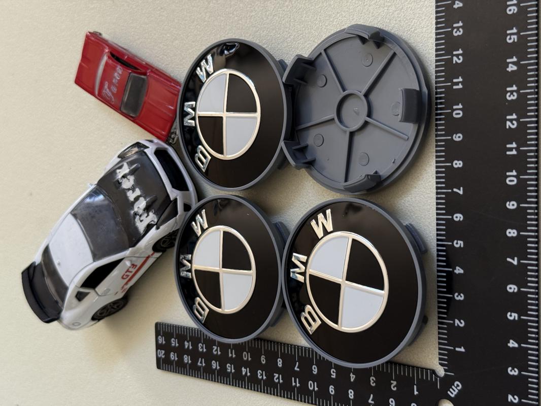 Bmw Piano Black Jant Kapak Arması Seti 4’lü 3M 3D ABS