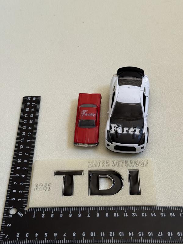 Volkswagen TDI Büyük Boy Piano Black Bagaj Yazısı 3M 3D ABS
