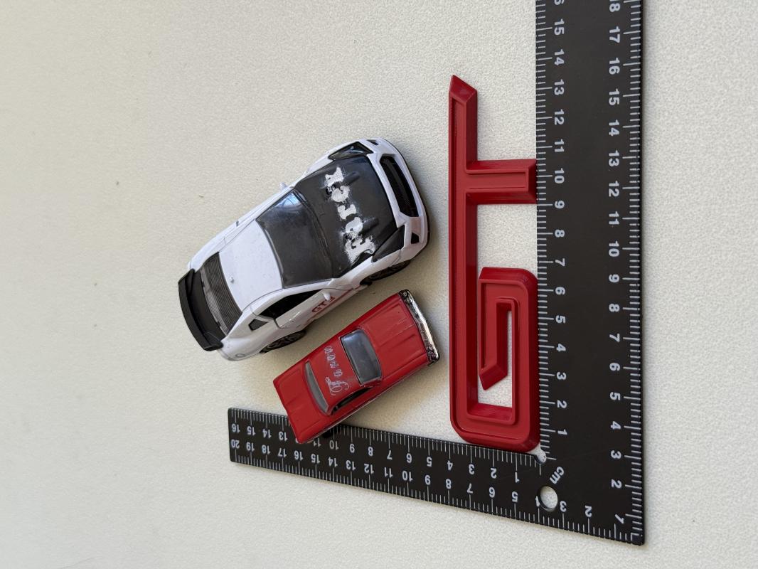 GT Kırmızı (Mustang Uyumlu) Çamurluk Yazısı 3M 3D ABS