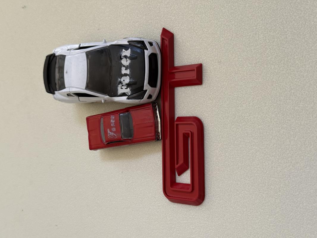 GT Kırmızı (Mustang Uyumlu) Çamurluk Yazısı 3M 3D ABS
