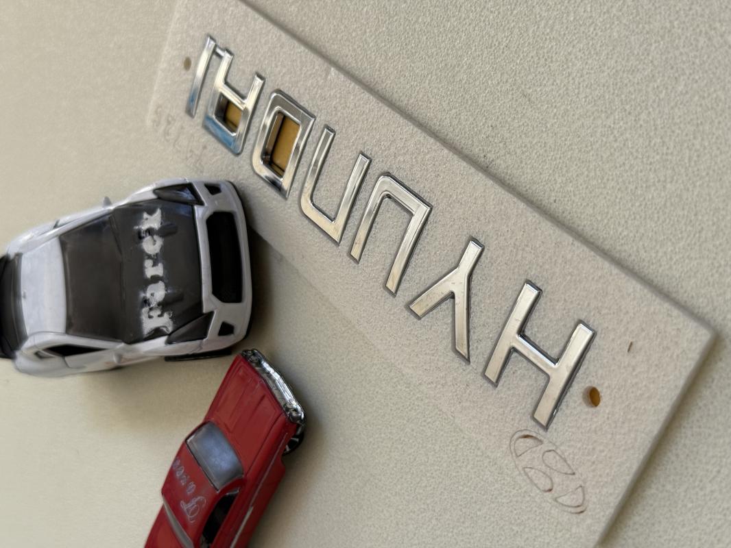 Hyundai Büyük Boy Krom Bagaj Yazısı 3M 3D ABS