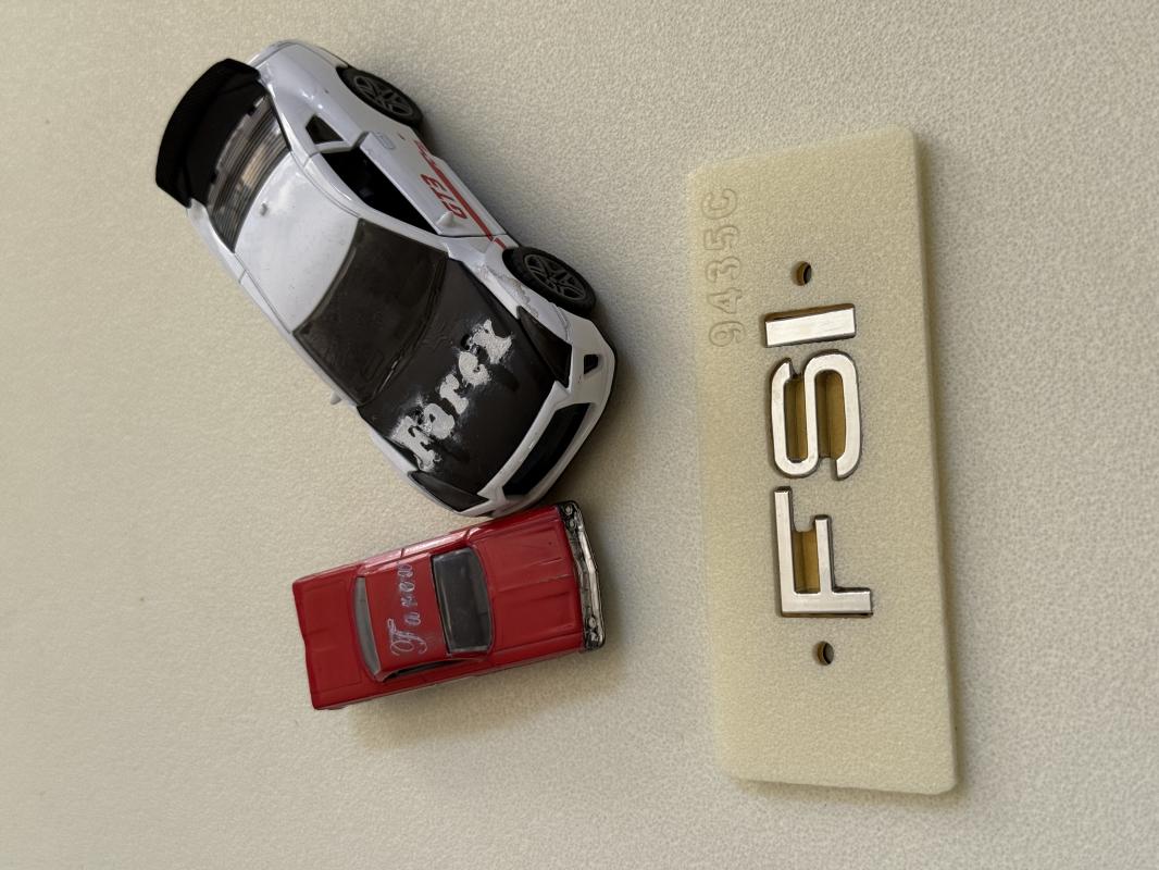 Audi FSI Krom Bagaj Yazısı 3M 3D ABS