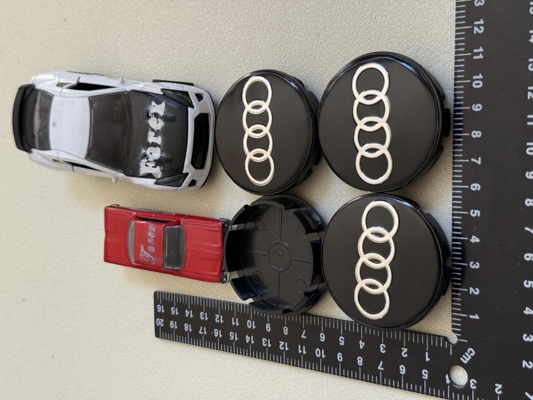 Audi Piano Black Jant Kapak Arması Seti 4’lü 3M 3D ABS