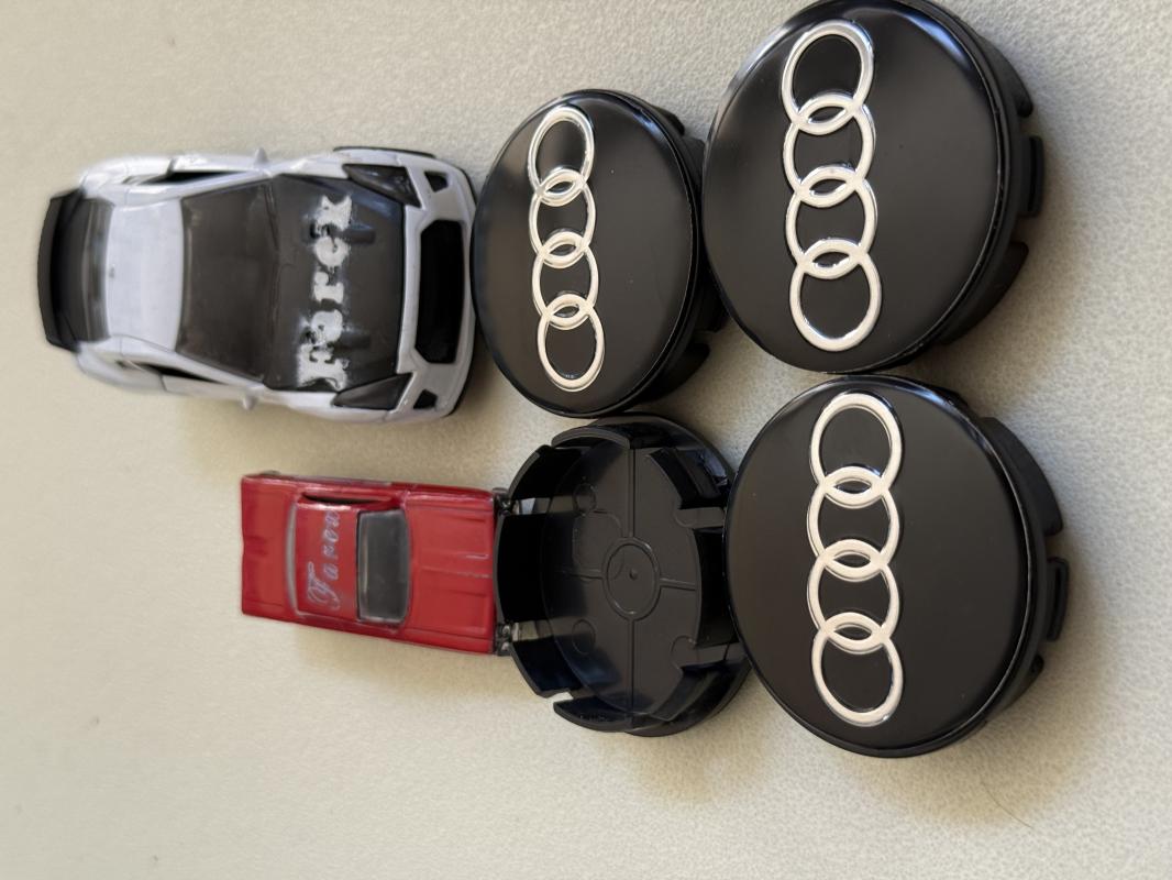 Audi Piano Black Jant Kapak Arması Seti 4’lü 3M 3D ABS