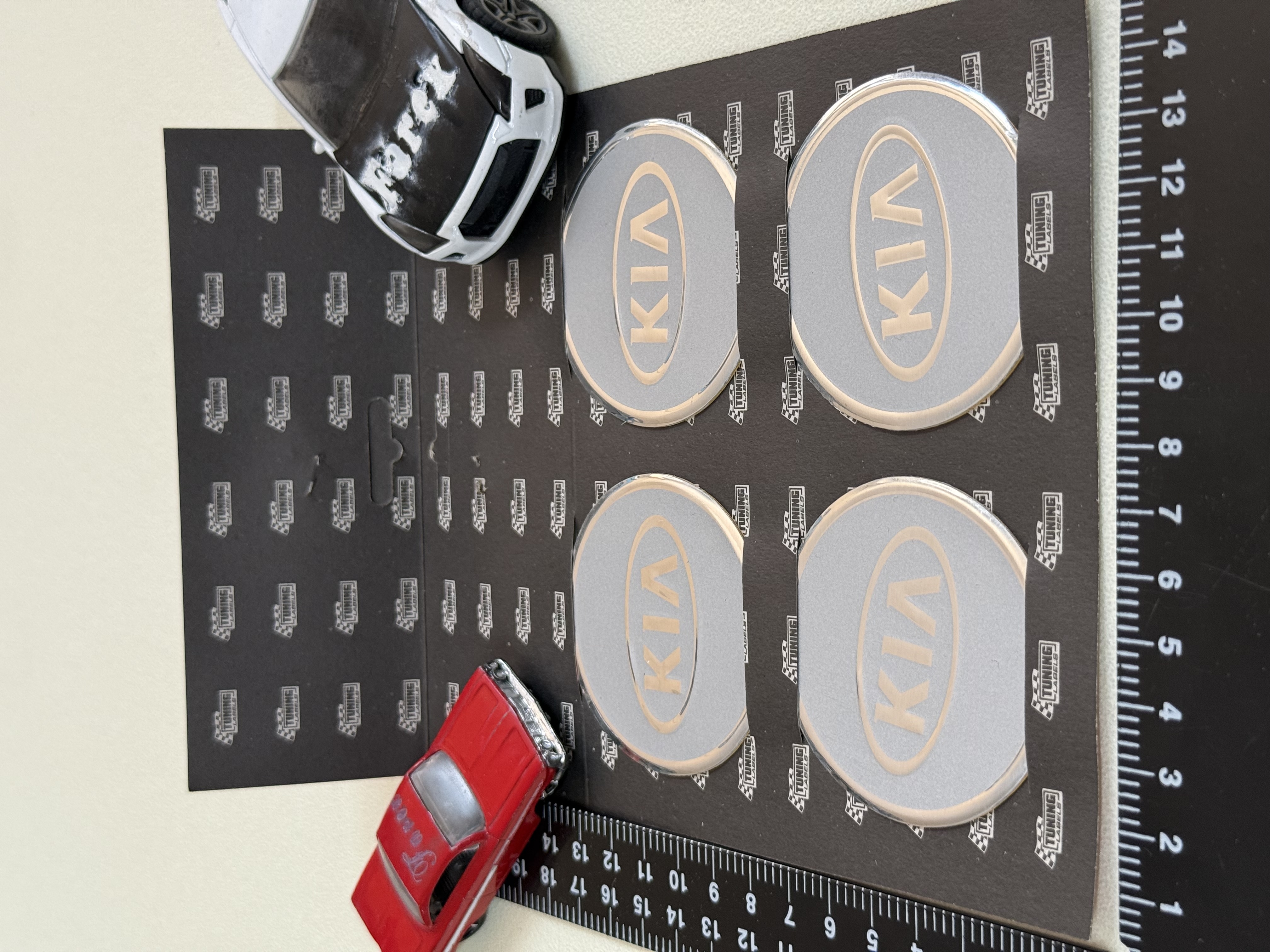 Kia Gri Jant Arması Sticker Seti 4’lü 3M 3D ABS
