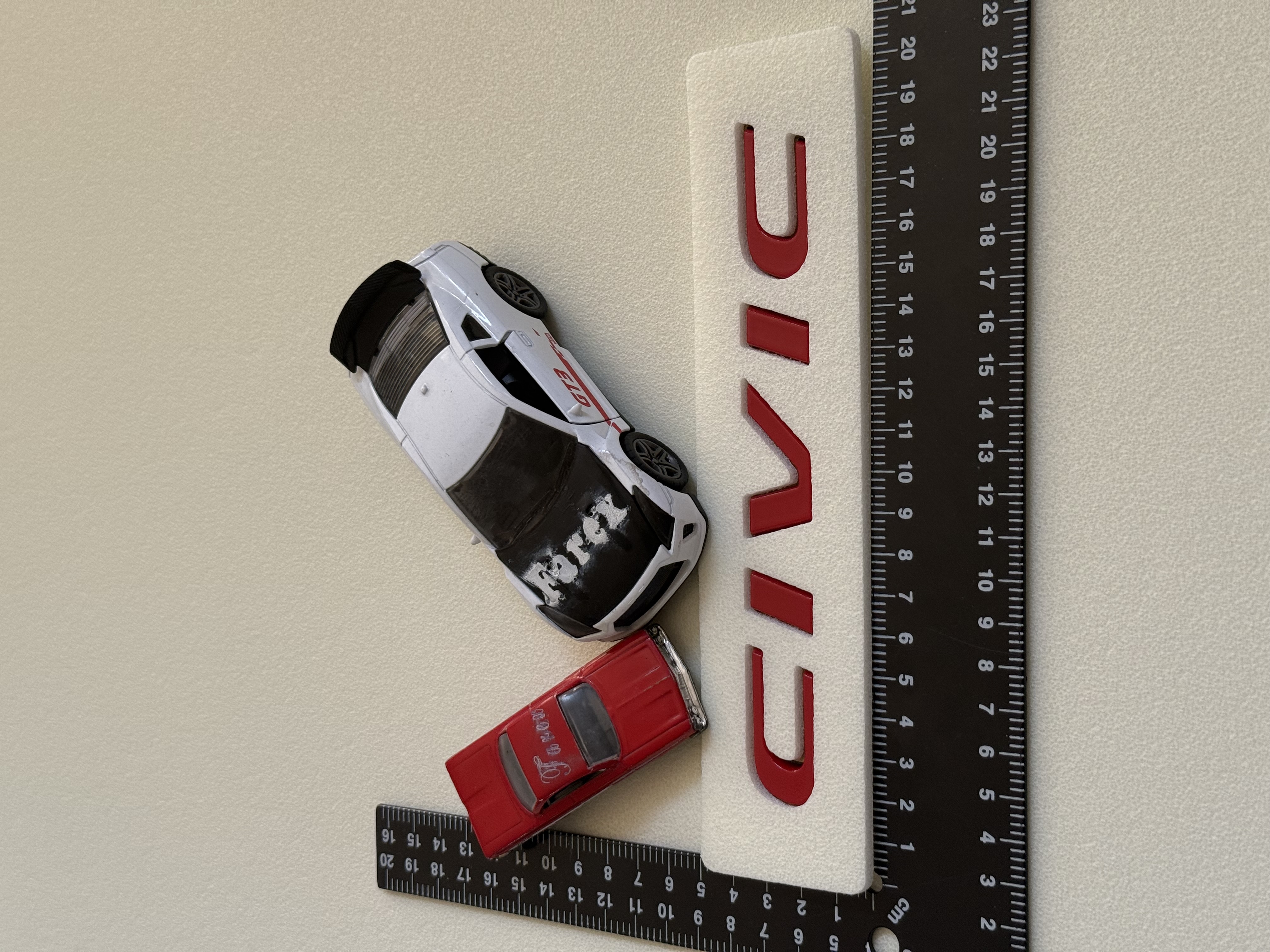 Honda Civic Kırmızı Bagaj Yazısı 3M 3D ABS