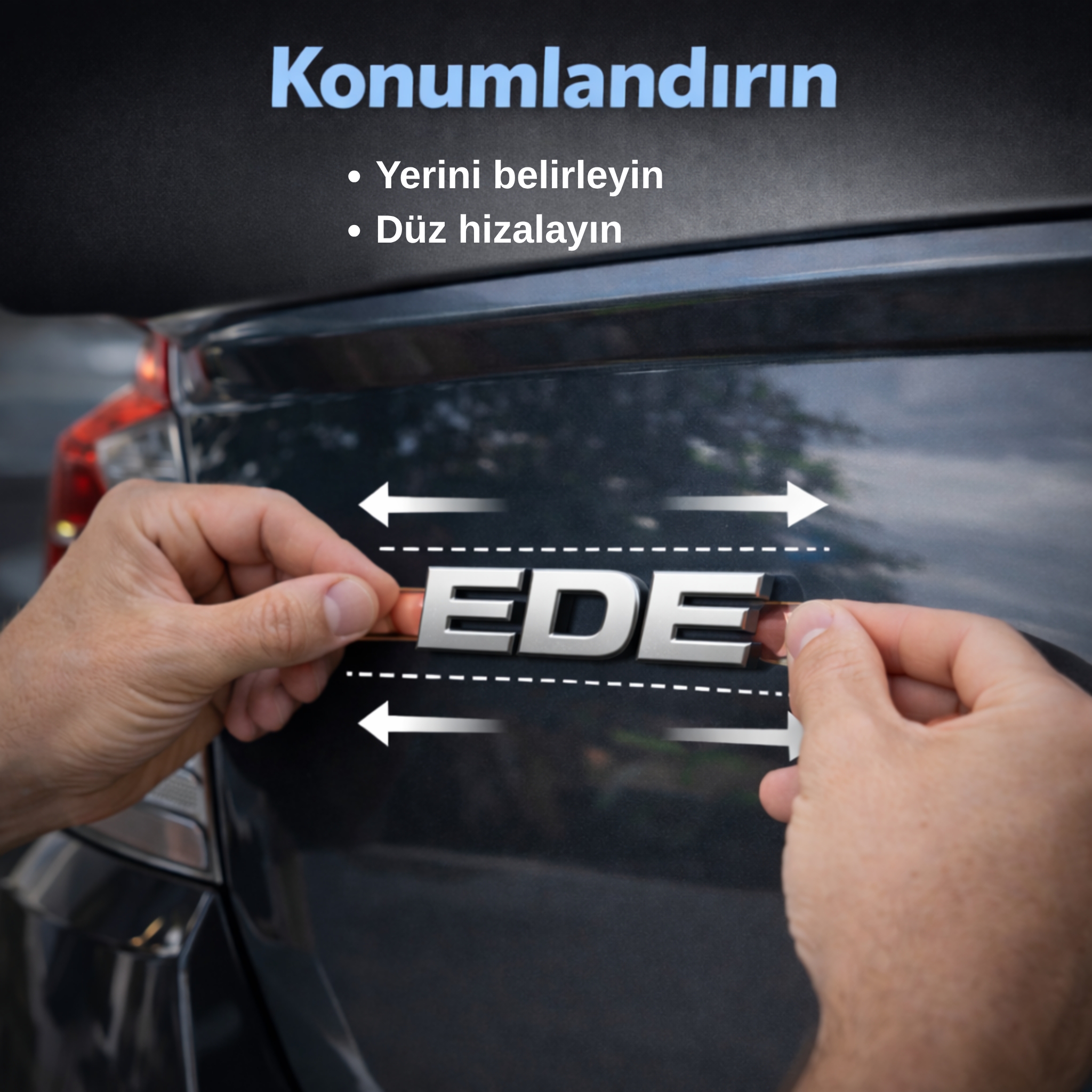 BYD DOLPHIN Krom Bagaj Yazısı Amblem ABS 3M Bantlı