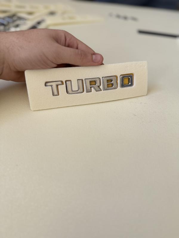 Turbo Krom Bagaj Yazısı 3M 3D ABS Arma Logo