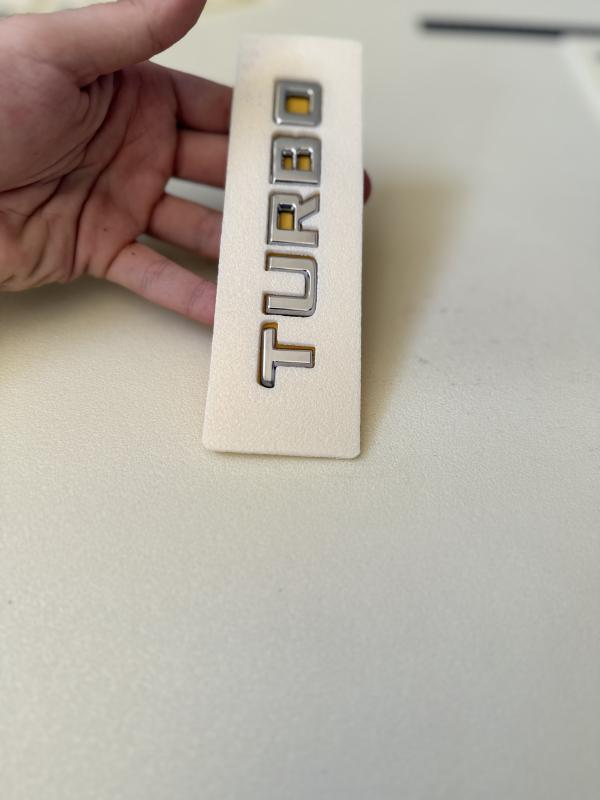 Turbo Krom Bagaj Yazısı 3M 3D ABS Arma Logo