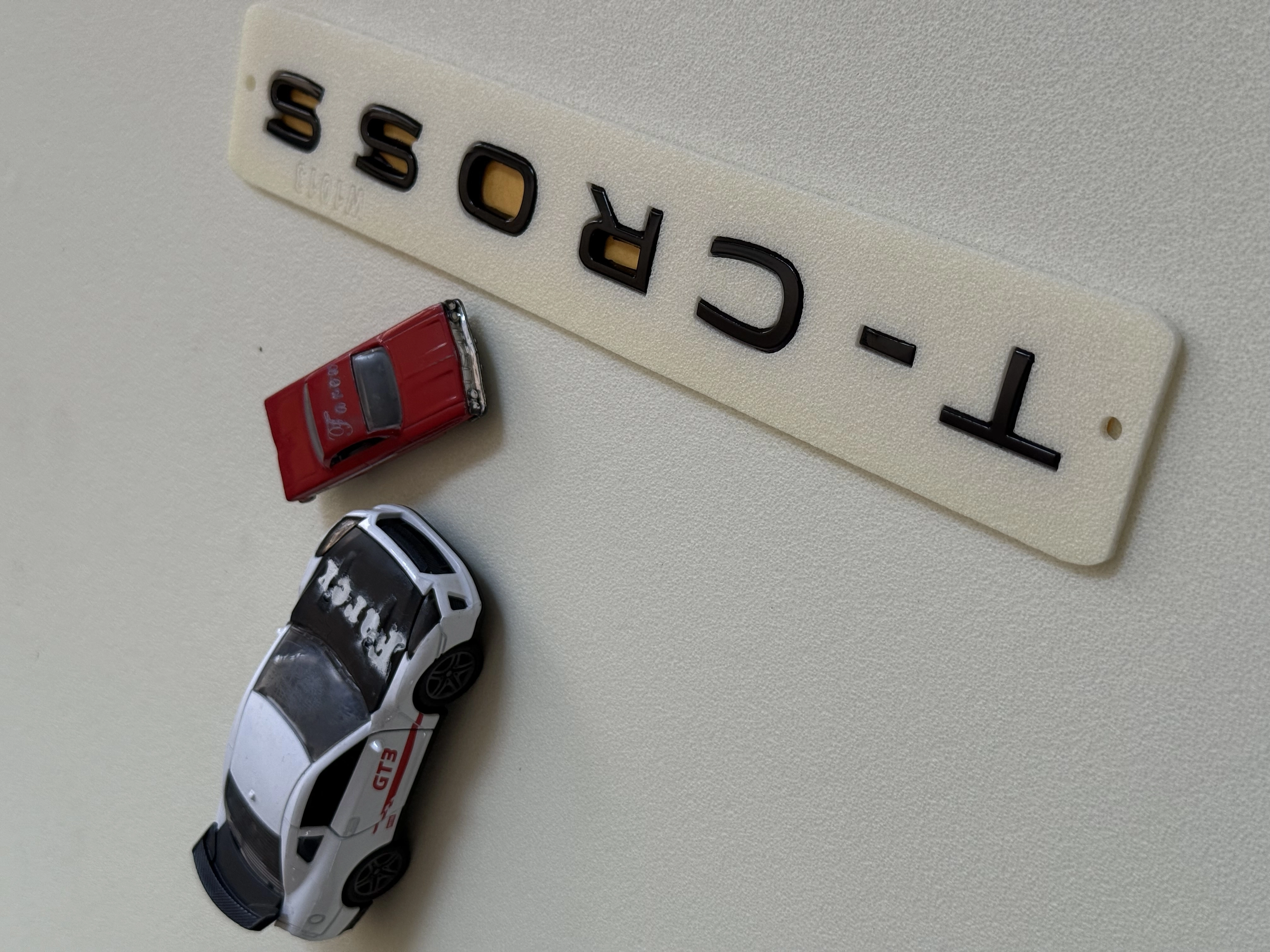 T-Cross Piano Black Bagaj Yazısı 3M 3D ABS