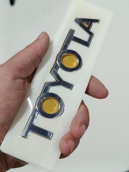 Toyota Büyük Boy Krom Bagaj Yazısı 3M 3D ABS