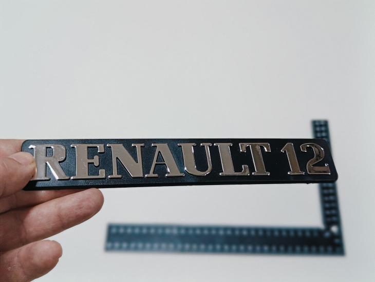 Renault 12 Krom Tırnaklı Bagaj Yazısı 3M 3D ABS