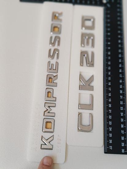 CLK 230 ve Kompressor Krom Bagaj Yazısı Seti 2’li 3M 3D ABS