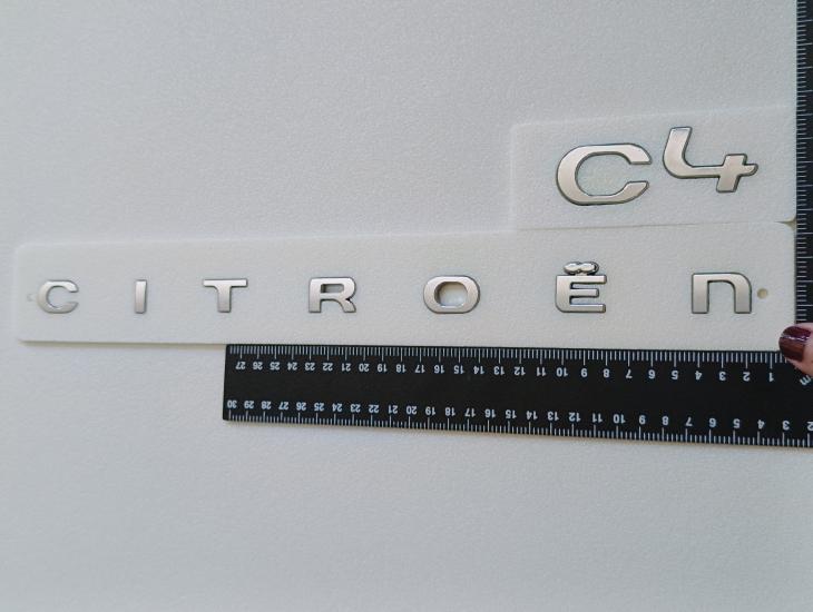 Citroen Yeni Nesil Boşluklu ve c4 Krom Bagaj Yazısı Seti 2’li 3M 3D ABS