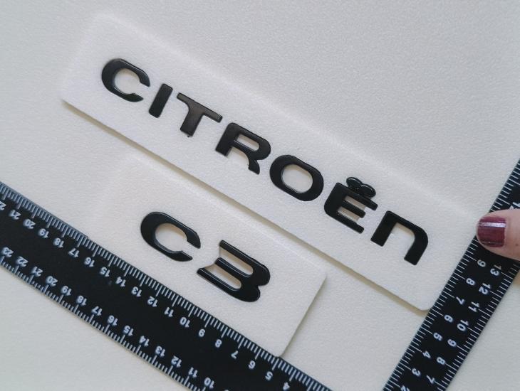 Citroen  ve c3 Piano Black Bagaj Yazısı Seti 2’li 3M 3D ABS