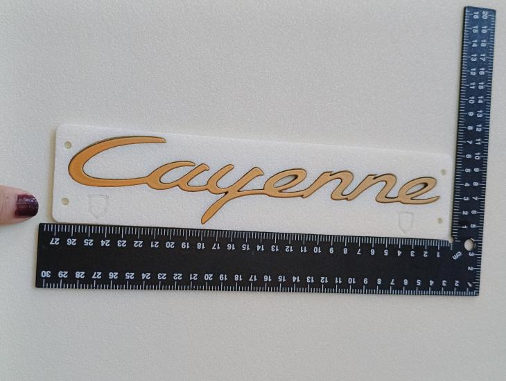 Cayenne Golden Bagaj Yazısı 3M 3D ABS