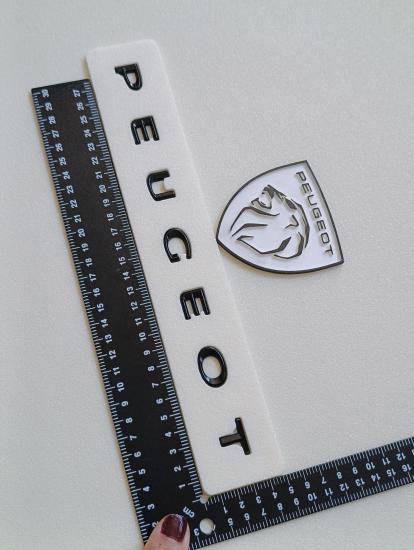 Peugeot Yeni Nesil Boşluklu Bagaj Yazısı ve Aslan Arması Seti 2’li 3M 3D ABS
