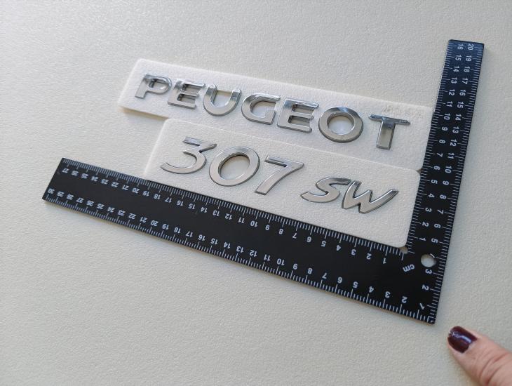 Peugeot ve 307 SW Krom Bagaj Yazısı Seti 2’li 3M 3D ABS
