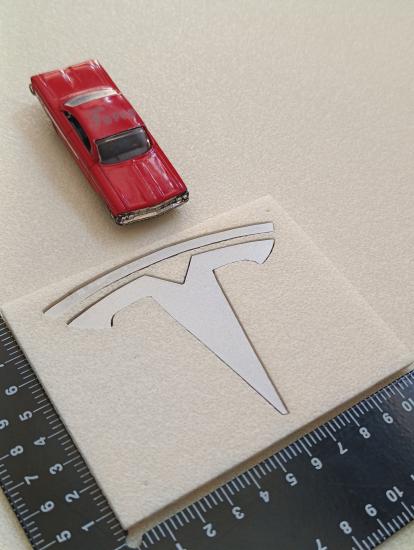Tesla Model 3 S X Y Logo 3M 3D Gri Rozet Amblem