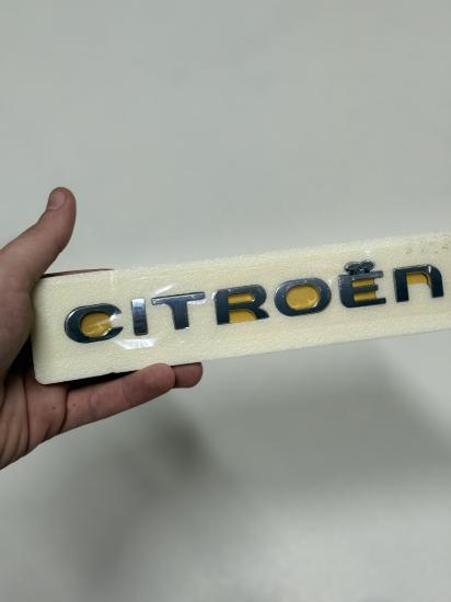 Citroen Orta Boy Krom Bagaj Yazısı 3M 3D ABS
