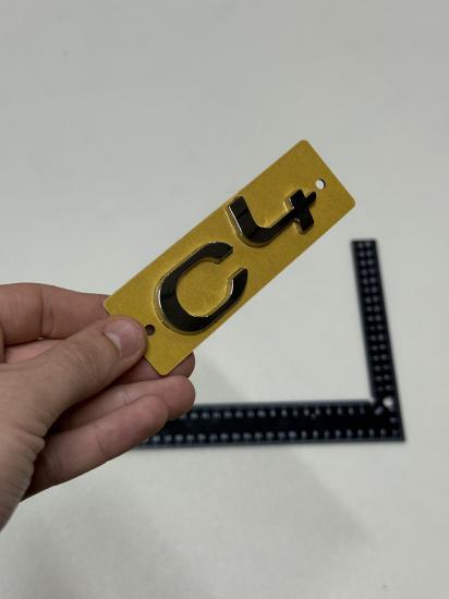 c4 İnce Model Krom Bagaj Yazısı 3M 3D ABS Logo Arma