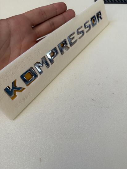 Kompressor Krom Bagaj Yazısı 3M 3D ABS Arma Logo
