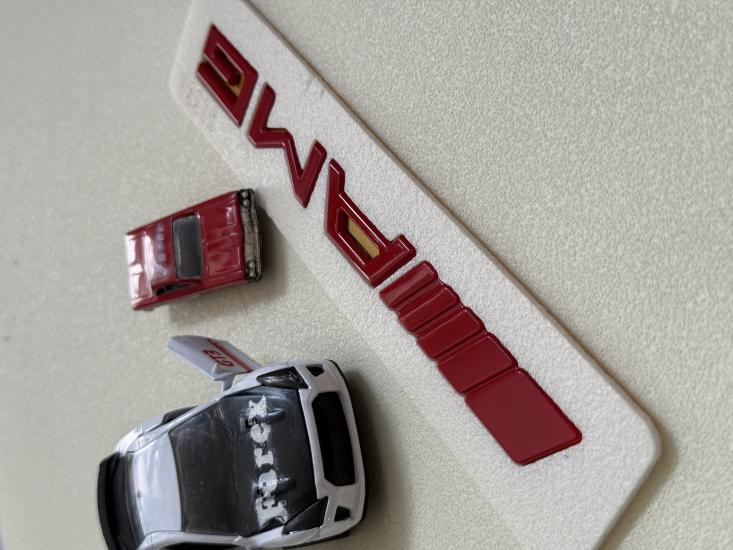 AMG Kırmızı Bagaj Yazısı Düz Tip 3M 3D ABS