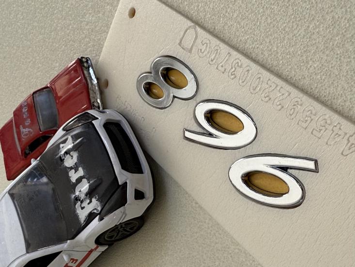 968 ( Porsche ) Krom Bagaj Yazısı 3M 3D ABS