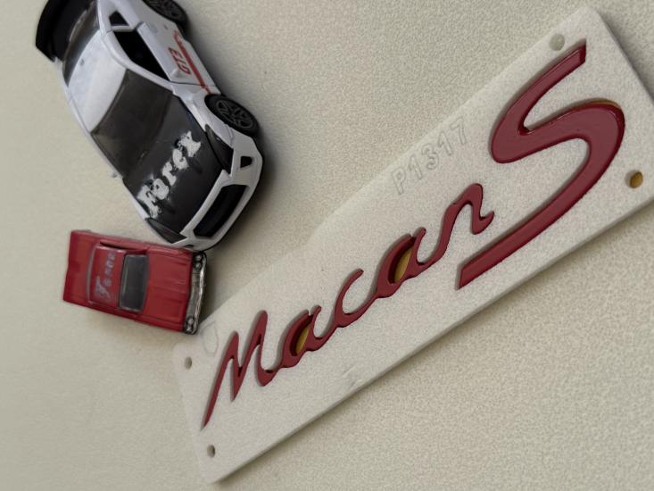 Porsche Macan S Kırmızı Bagaj Yazısı 3M 3D ABS