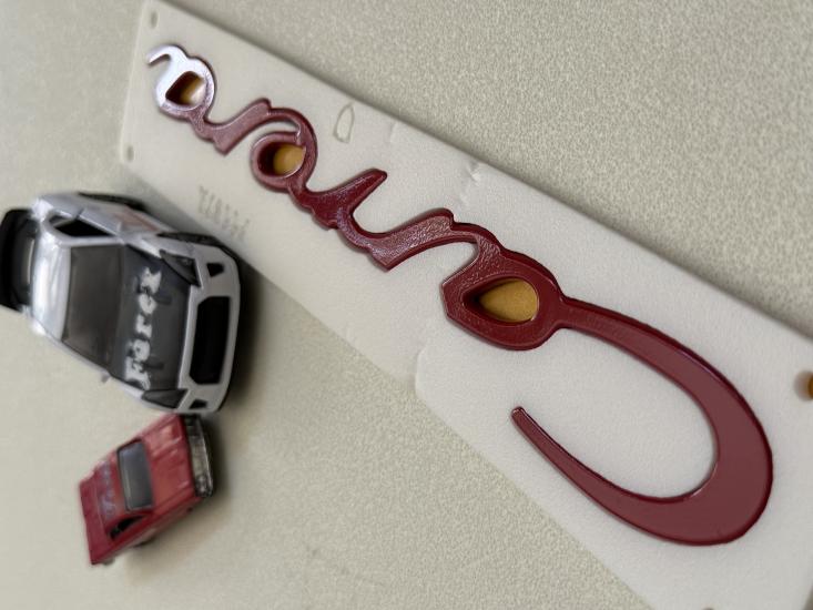 Carrera ( Porsche ) Büyük Boy Kırmızı Bagaj Yazısı 3M 3D ABS