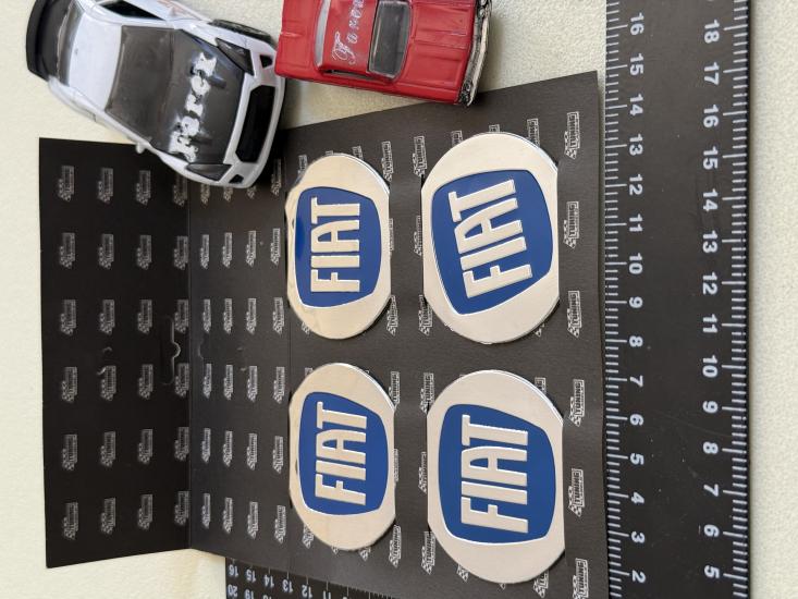 Fiat Mavi Jant Arması Sticker Seti 4’lü 3M 3D ABS