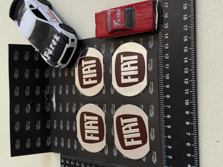 Fiat Bordo Jant Arması Sticker Seti 4’lü 3M 3D ABS
