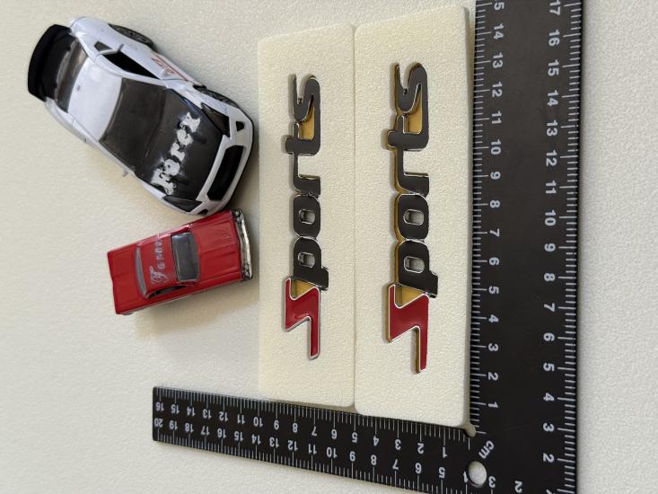 Sports Çamurluk Yazısı Seti 2’li Tüm Araçlarla Uyumlu 3M 3D ABS