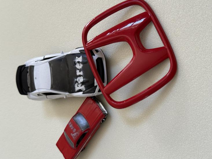 Honda Kırmızı Panjur Arması 3M 3D ABS
