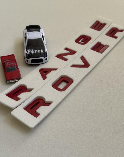 Range Rover Kırmızı Bagaj Yazısı 3M 3D ABS