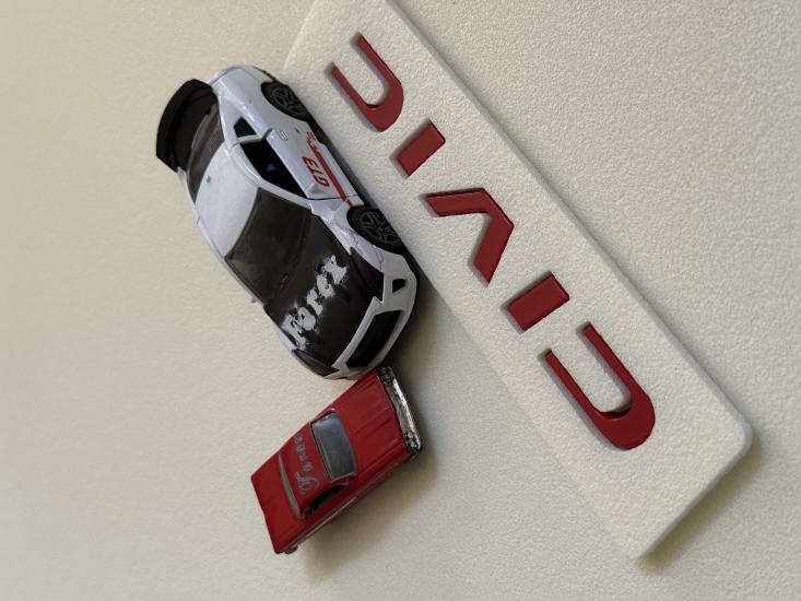 Honda Civic Kırmızı Bagaj Yazısı 3M 3D ABS