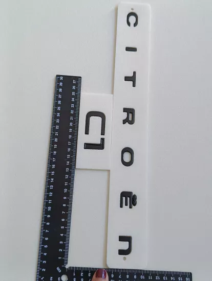 Citroen Yeni Nesil Boşluklu ve C1 Yeni Nesil Piano Black Bagaj Yazısı Seti 2’li 3M 3D ABS