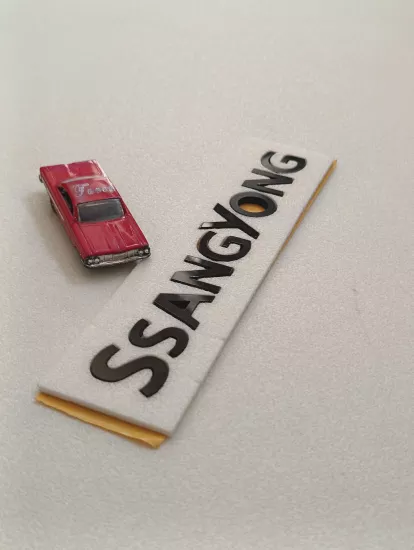 Ssangyong Piano Black Bagaj Yazısı 3M 3D ABS