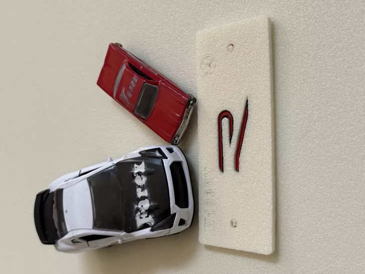 Volkswagen R Kırmızı-Piano Black Küçük Boy 4,5 cm 3M 3D ABS ( Tüm Modeller)